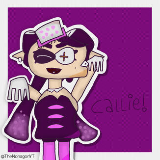 A drawing of Callie from Splatoon